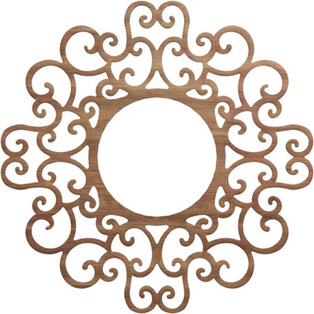 Ekena Millwork Reims Wood Fretwork Pierced Ceiling Medallion, Walnut, 36"OD x 13 3/4"ID x 1/4"T CMWP36X36X0250REWA